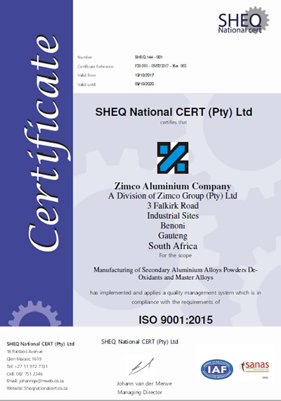 ISO 9001 certification